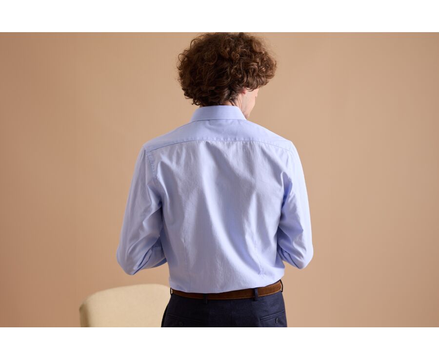 Chemise twill chevrons homme Bleu ciel - CAMÉLIEN