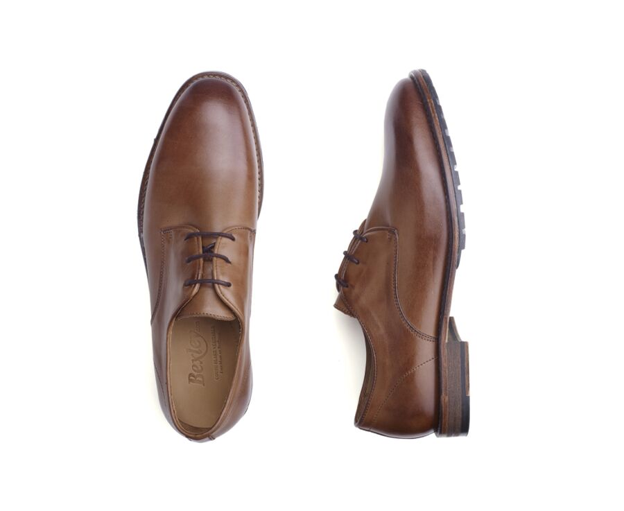 Derby homme Noisette patiné - EASTLING PATIN