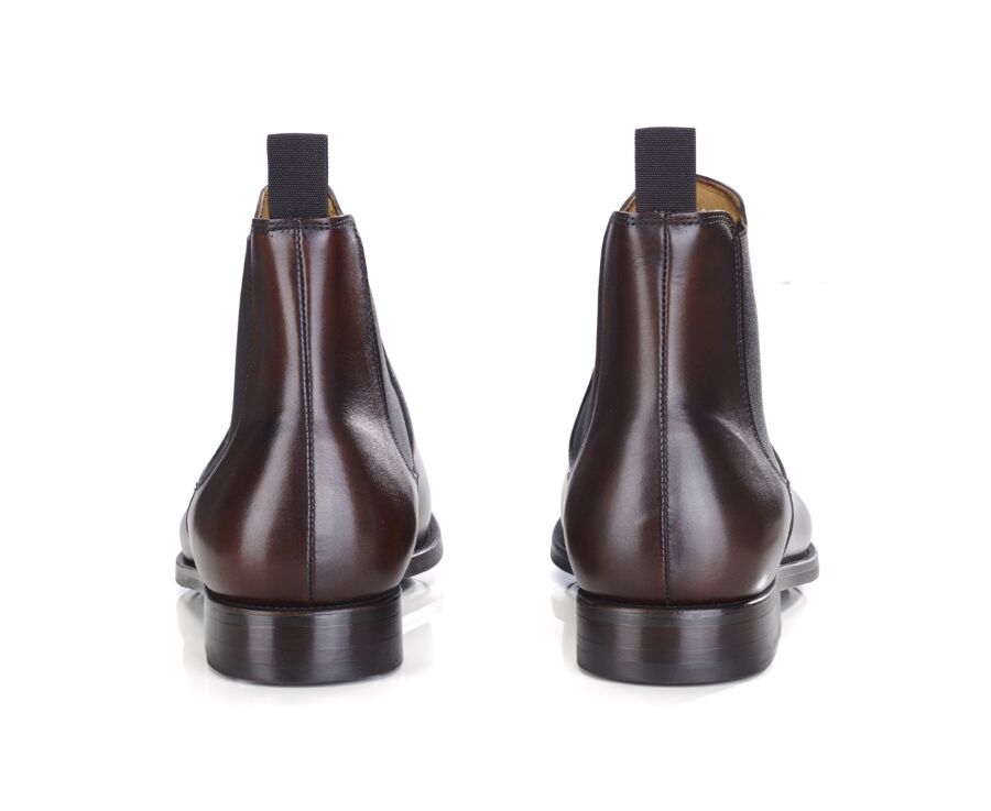 Chelsea boots cuir homme Chocolat Patiné - ALDERTON GOMME