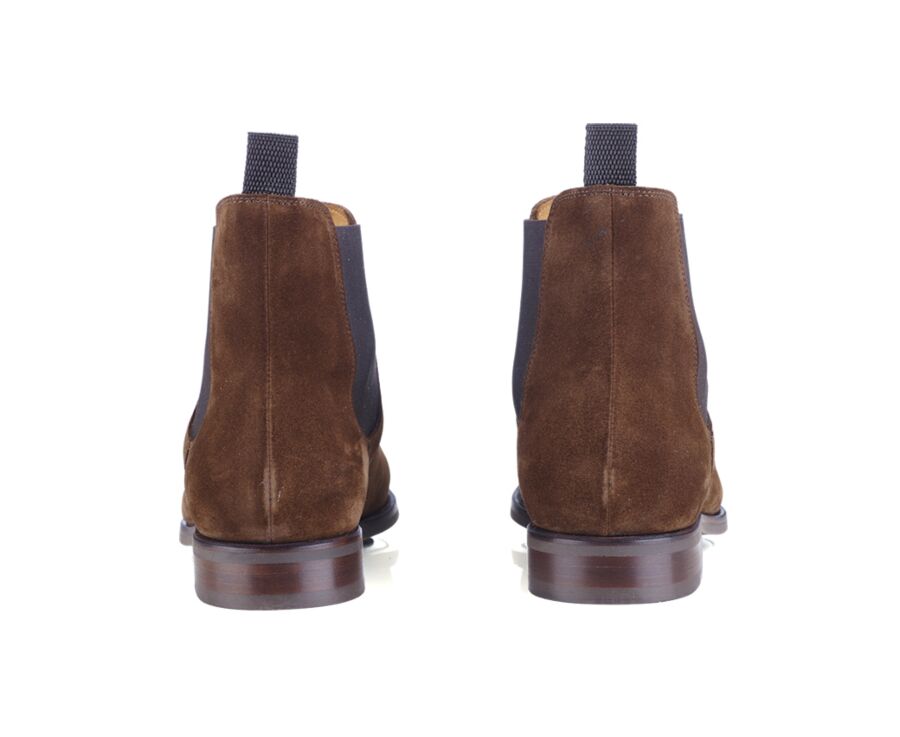 Chelsea boots homme velours Havane - ALDERTON GOMME