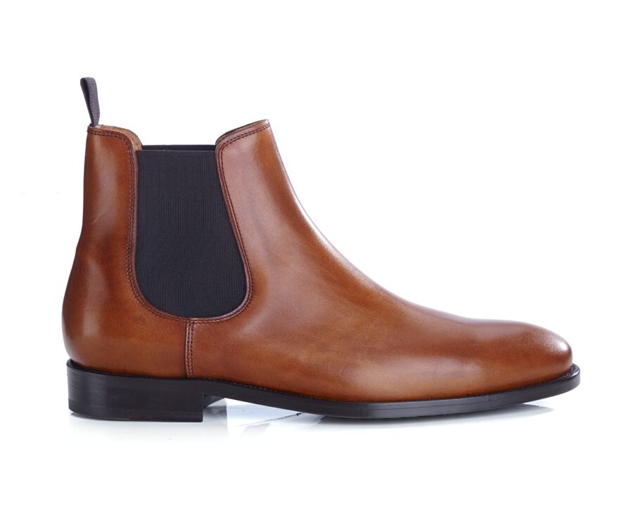 Chelsea boots cuir homme Gold Patiné - ALDERTON GOMME