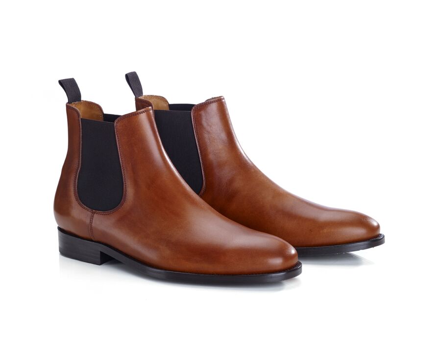 Chelsea boots cuir homme Gold Patiné - ALDERTON GOMME