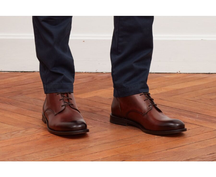 Boots homme Chocolat patiné - KINSHAM