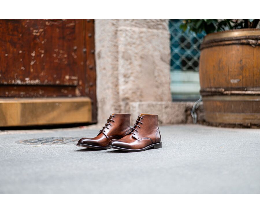 Boots homme Chocolat patiné - KINSHAM