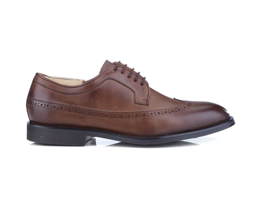 Derbies homme cuir Chocolat patiné - BESFORD GOMME CITY