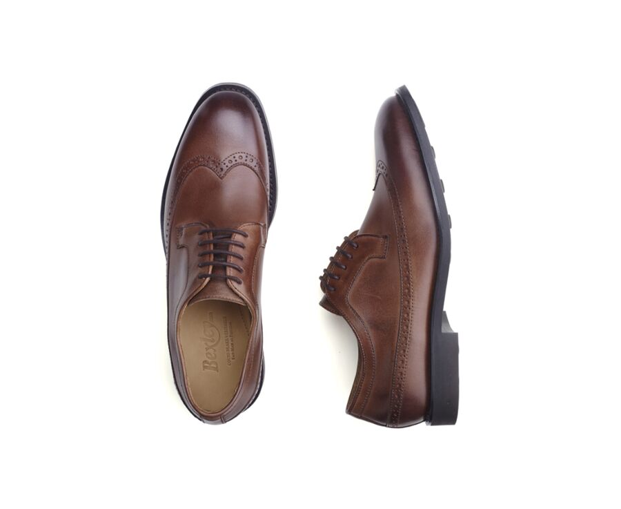 Derbies homme cuir Chocolat patiné - BESFORD GOMME CITY