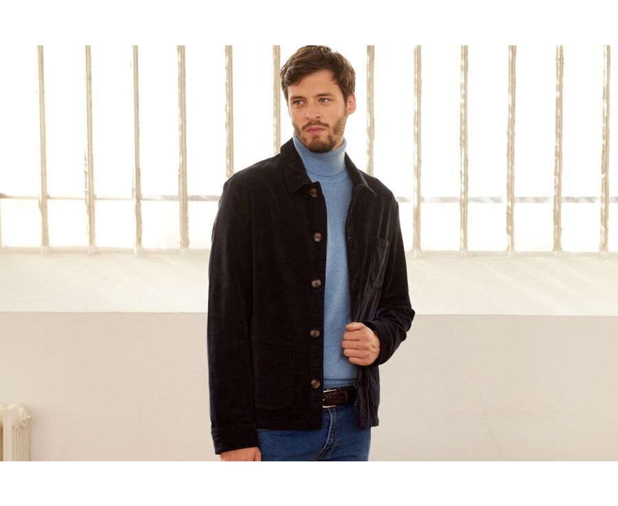 Veste velours homme Navy - FIDÉLIEN