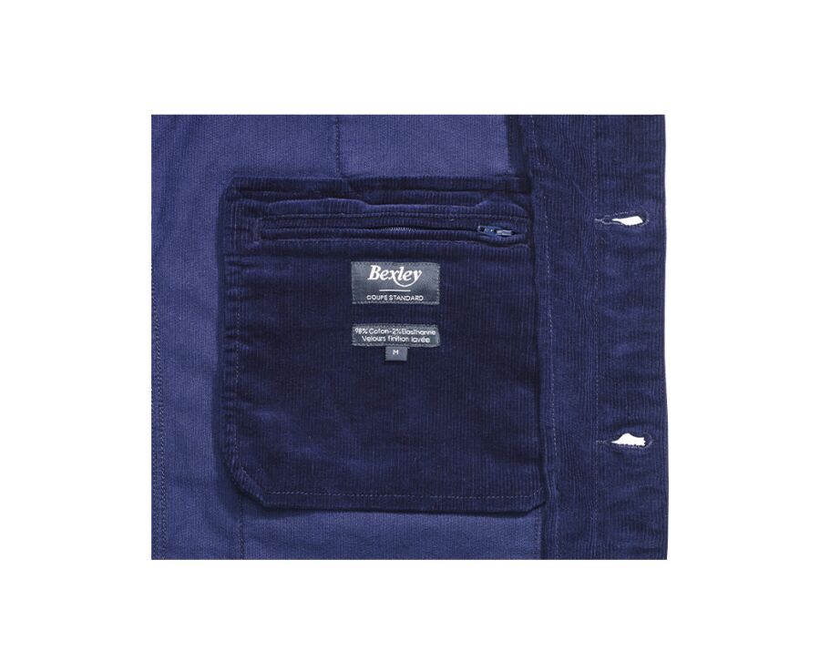Veste velours homme Bleu Indigo - FIDÉLIEN
