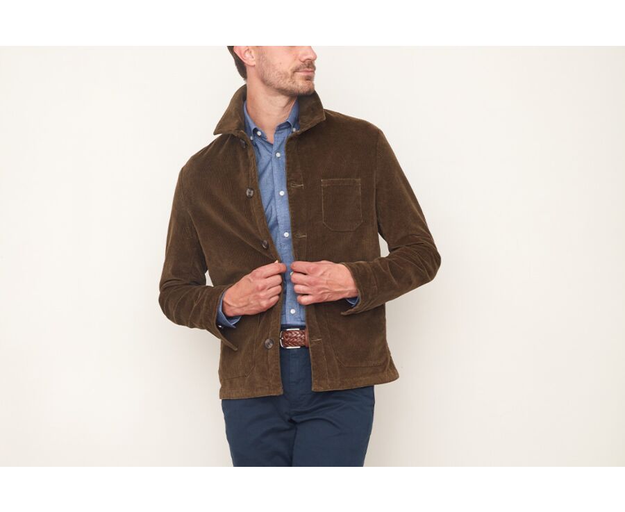 Veste velours homme Olive - FIDÉLIEN
