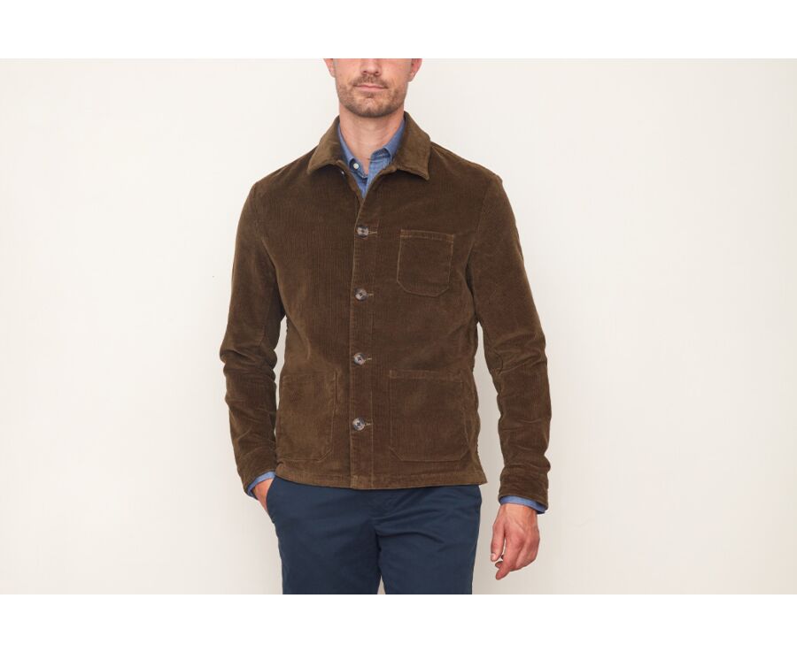 Veste velours homme Olive - FIDÉLIEN