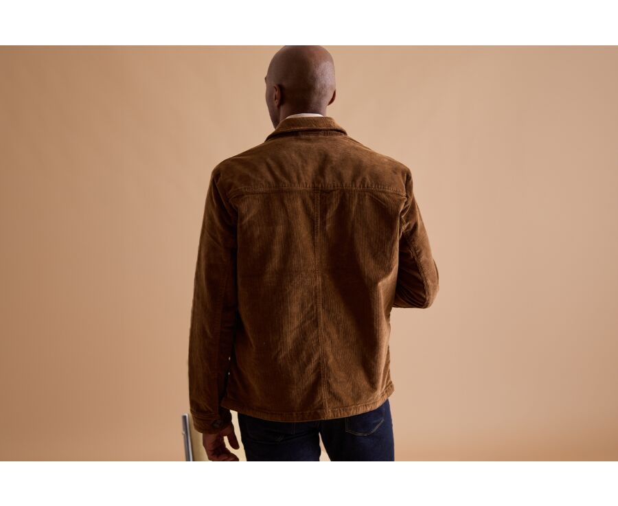 Veste velours homme Camel foncé - FIDÉLIEN