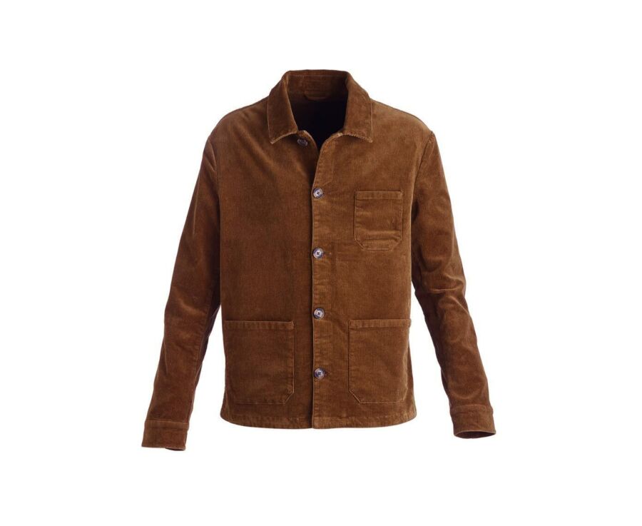 Veste velours homme Camel foncé - FIDÉLIEN