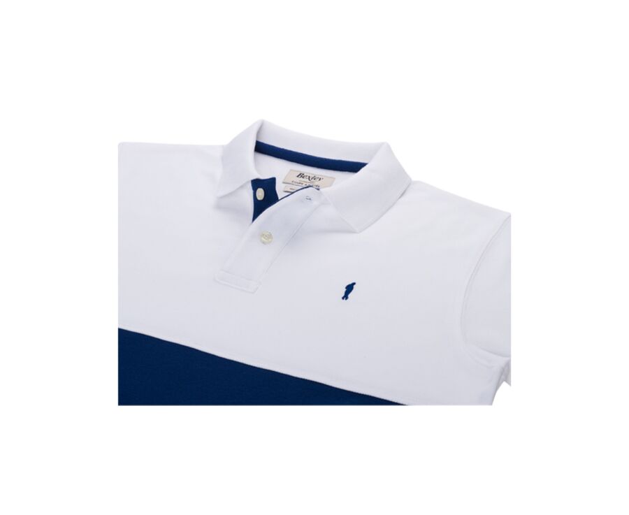 Polo homme Blanc et Marine - AURICK