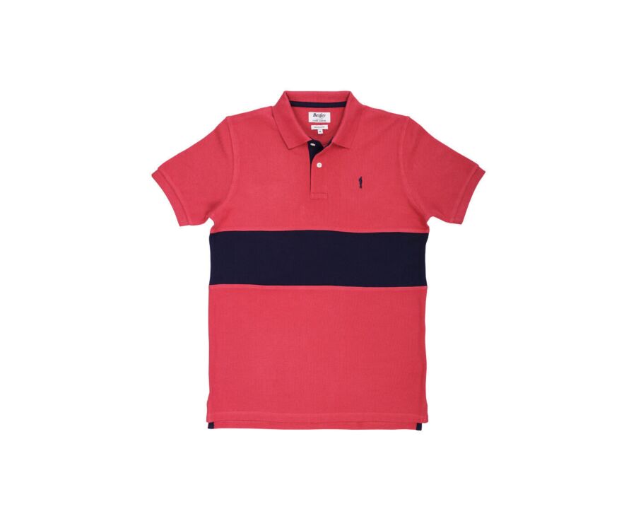 Polo homme Rouge basque et Marine - AURICK