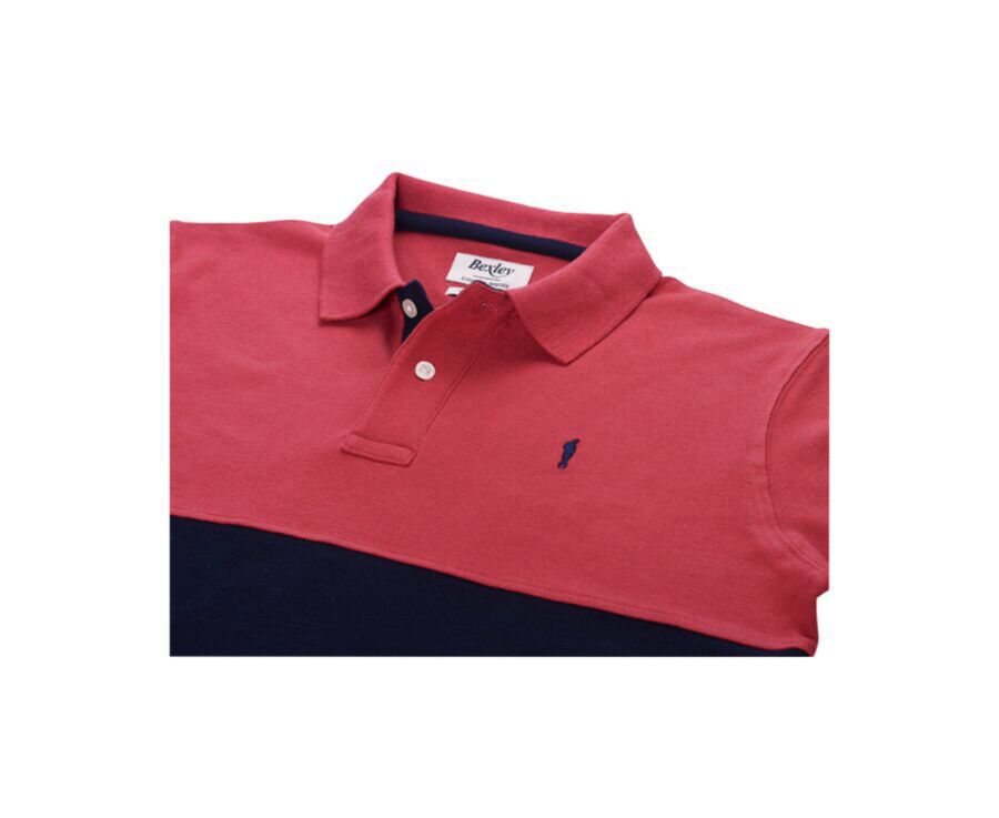 Polo homme Rouge basque et Marine - AURICK