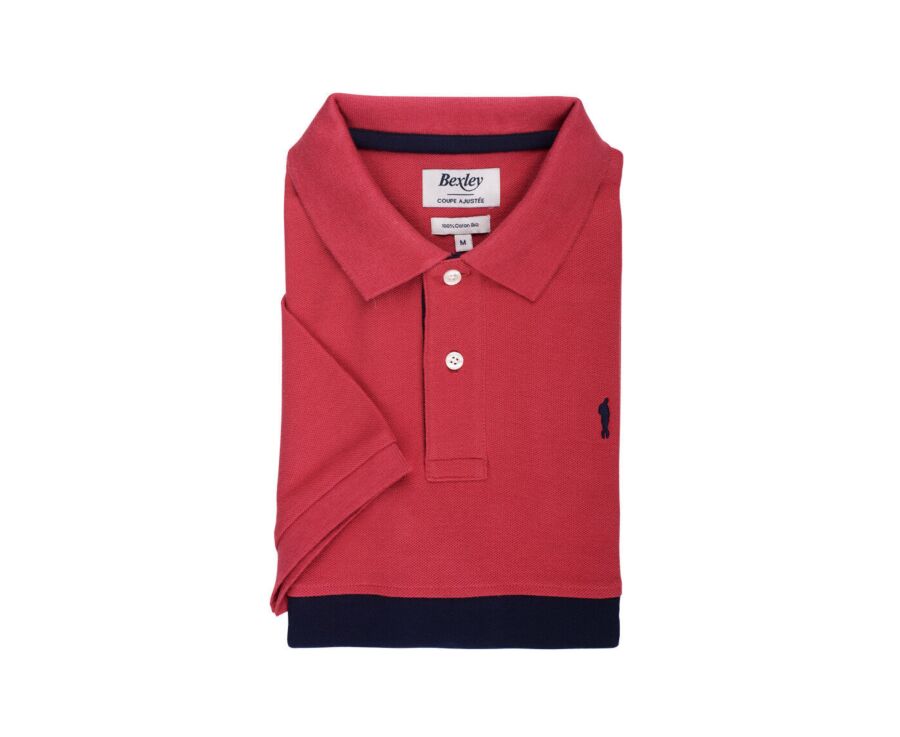 Polo homme Rouge basque et Marine - AURICK