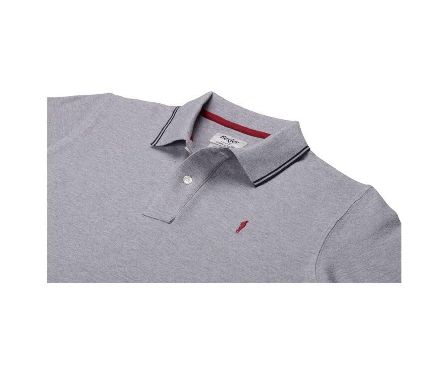 Polo homme Gris Chiné et Navy - ADNEY