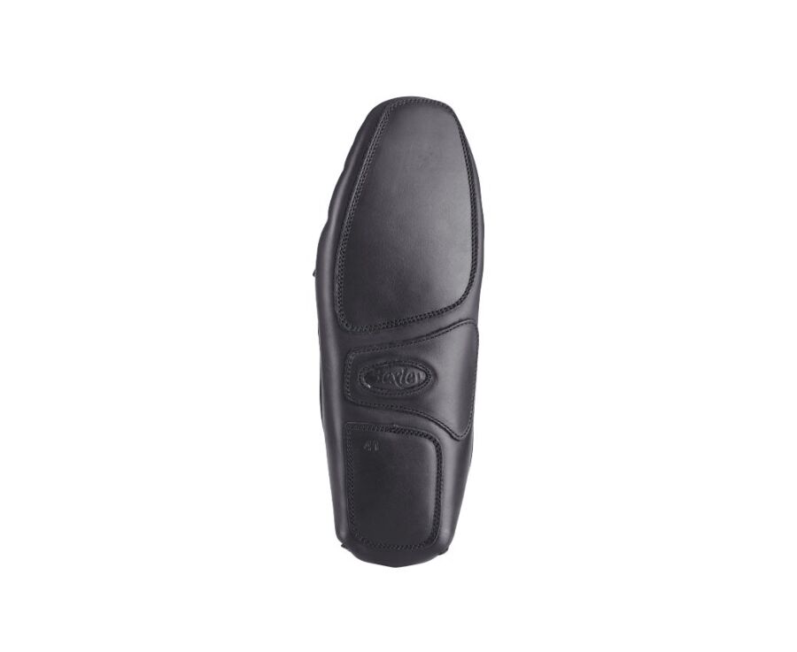 Chaussons homme cuir Noir