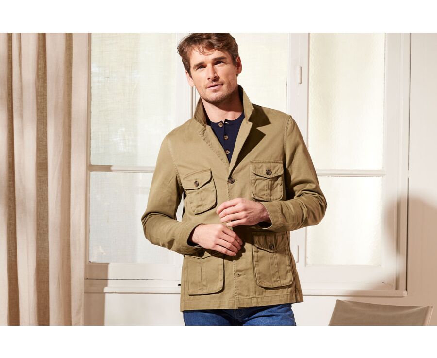 Veste saharienne homme Vert army FALBERT