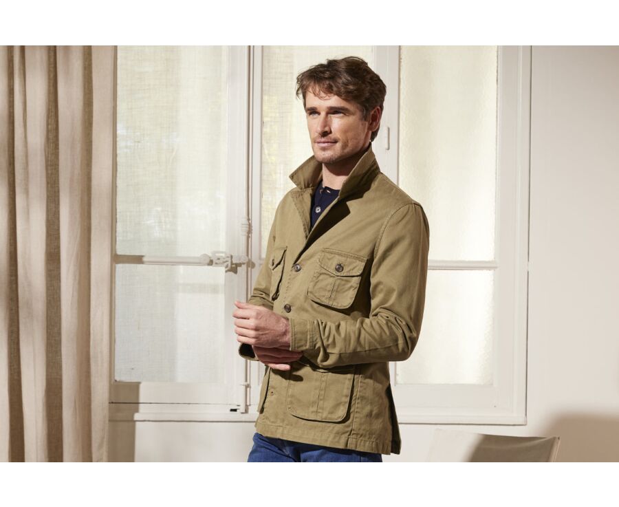 Veste saharienne homme Vert army - FALBERT