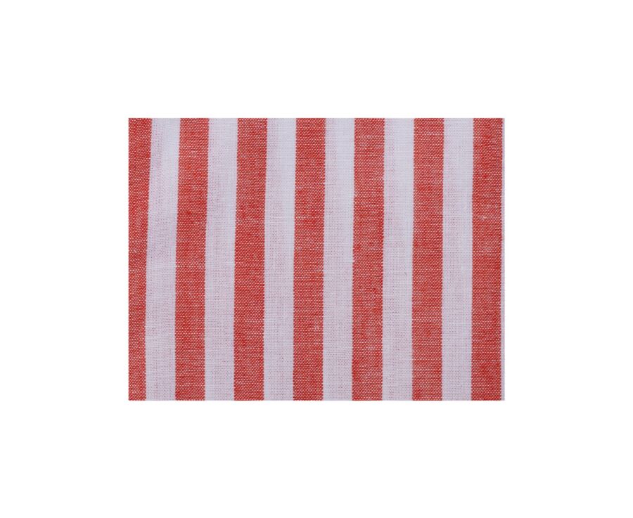 Chemise manches longues coton et lin Corail et Blanc - COLTEN