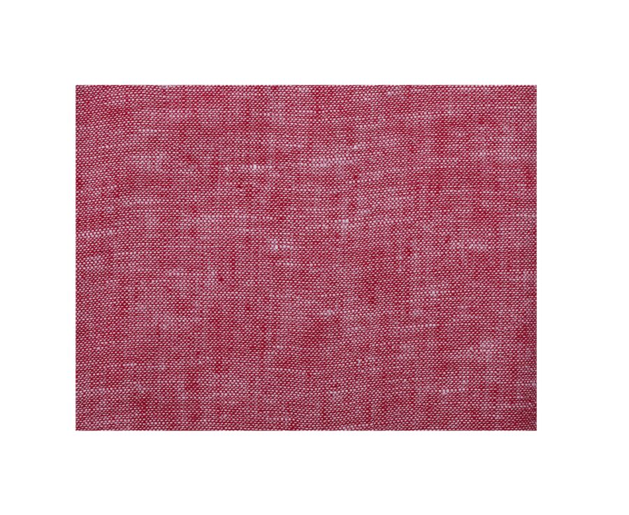 Chemise manches longues coton et lin Chambray Rouge - COLTEN