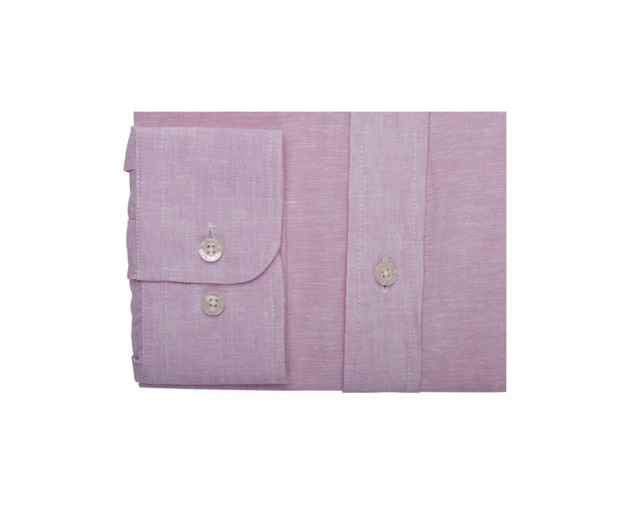 Chemise coton/lin Chambray Rose - COLTEN