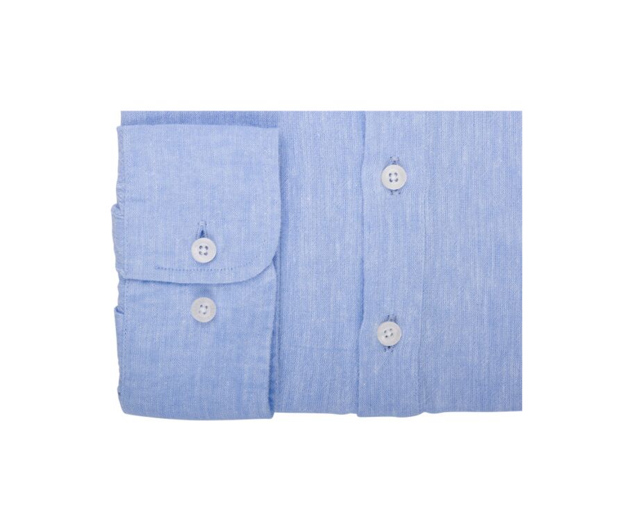Chemise tunique coton lin Bleu - VALBERT