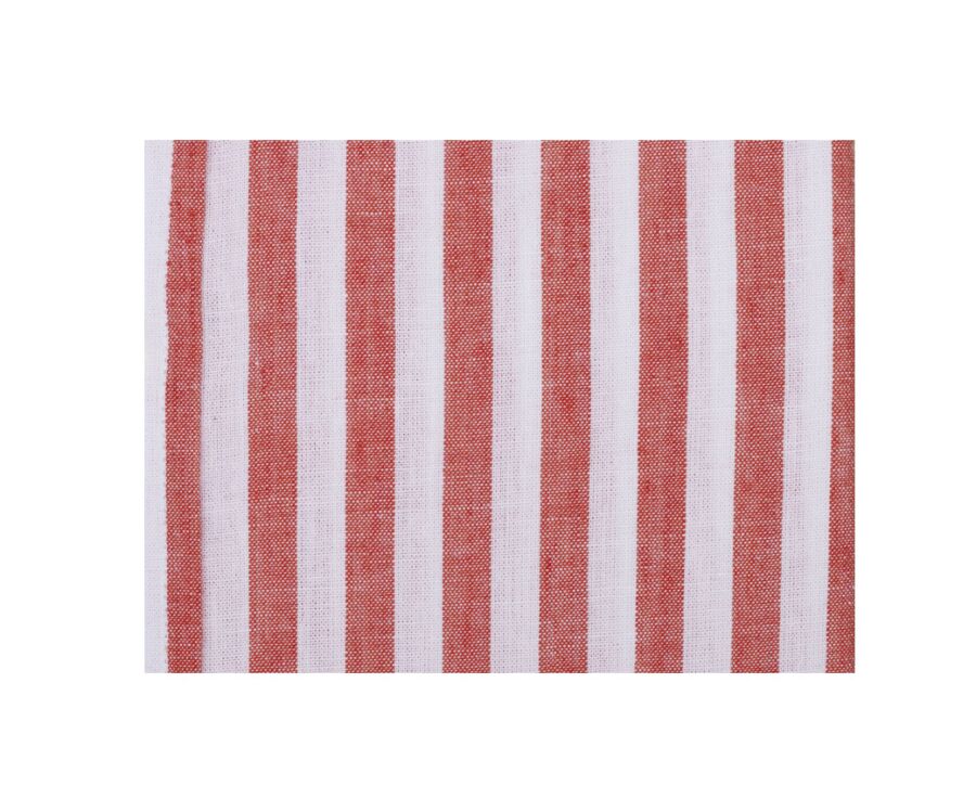Chemise coton lin rayée Corail et Blanche - SIMONIN