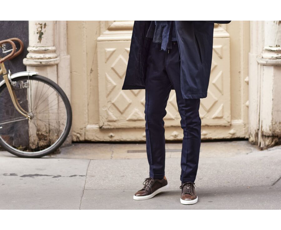 Pantalon habillé homme style Jogpant Marine - LORIAN