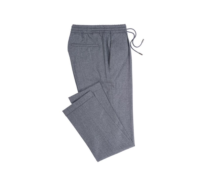 Pantalon habillé homme style Jogpant Gris Clair Chiné - LORIAN