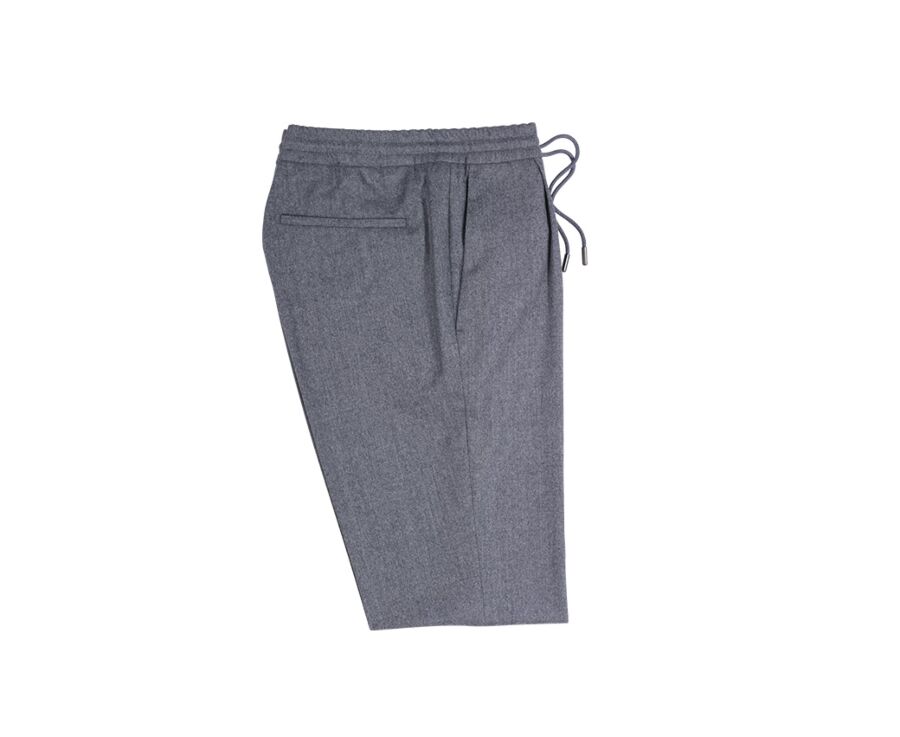 Pantalon habillé homme style Jogpant Gris Clair Chiné - LORIAN