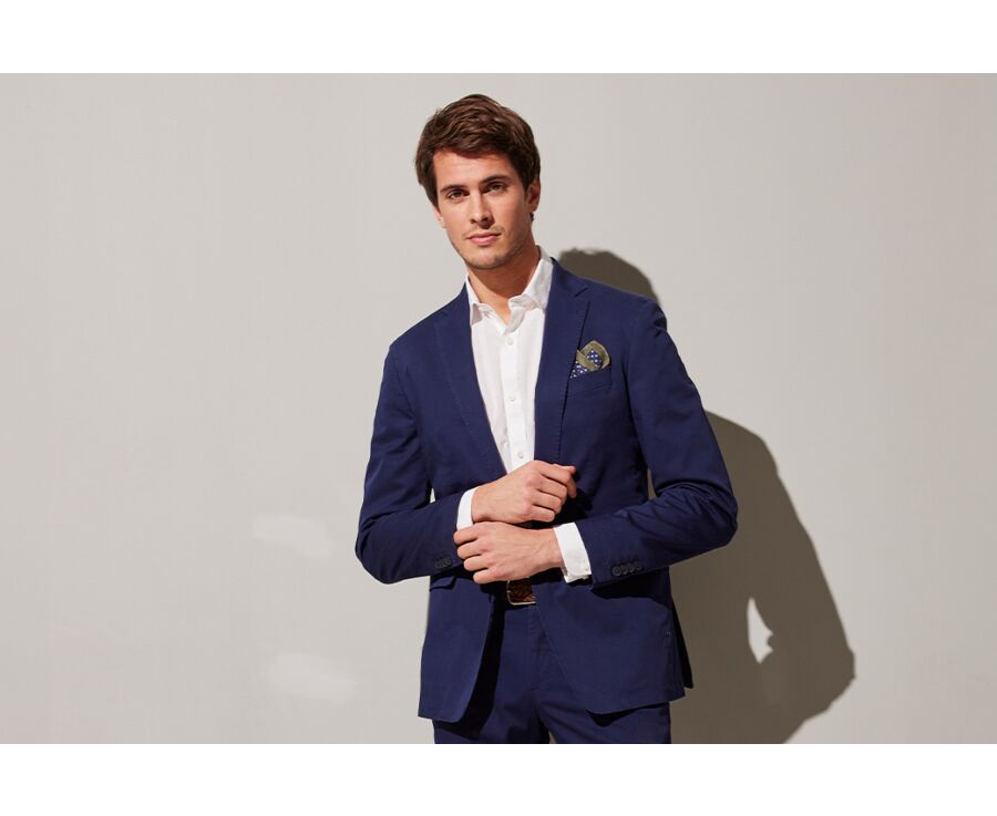 Veste de costume coton homme Navy - LAZARE