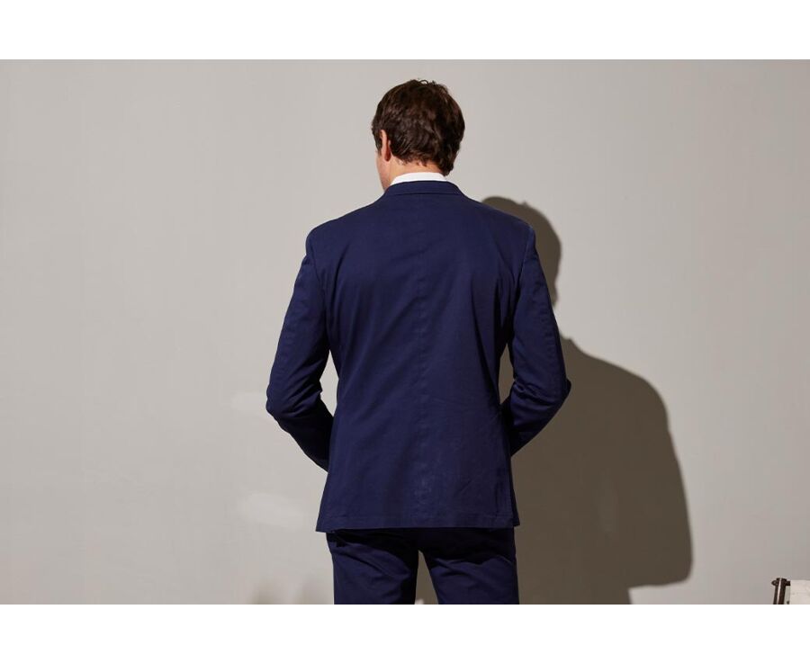 Veste de costume coton homme Navy - LAZARE