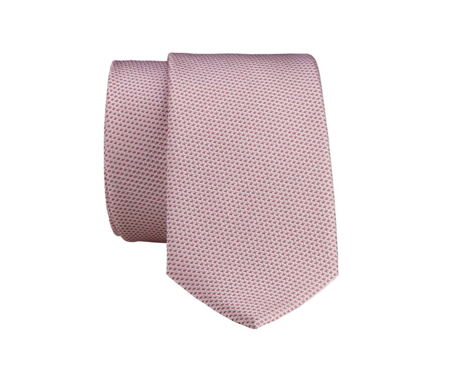 Cravate en Soie Rose Faux-Uni