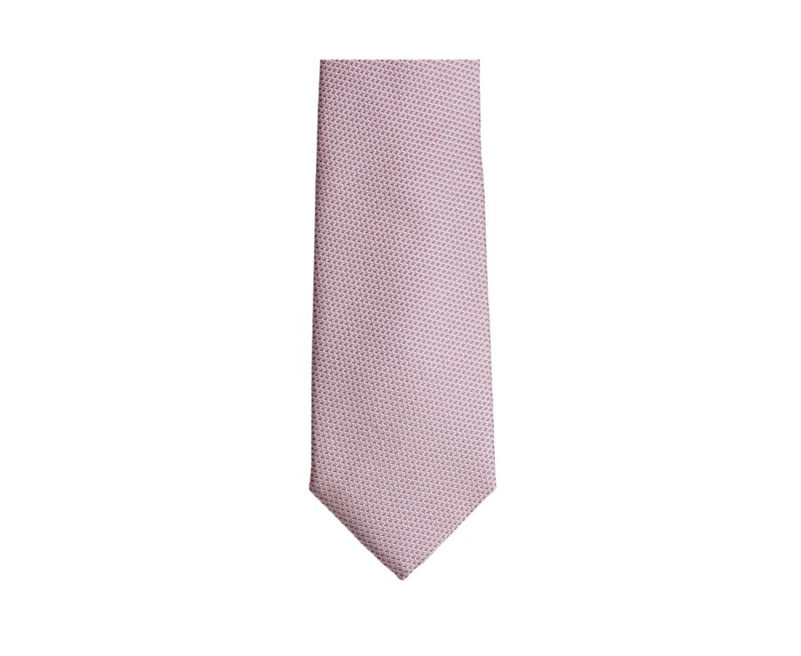 Cravate en Soie Rose Faux-Uni