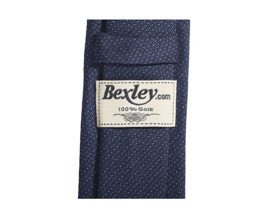 Cravate en soie Marine et Bleu