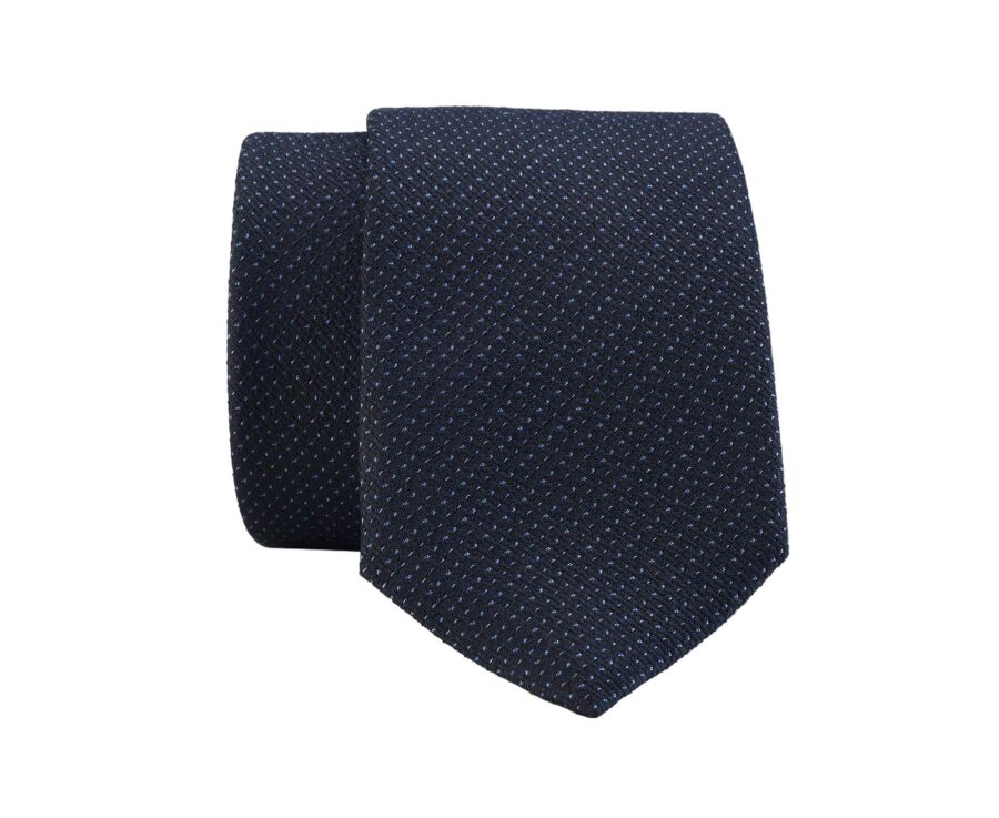 Cravate homme en soie faux-uni vert foncé et bleu ciel