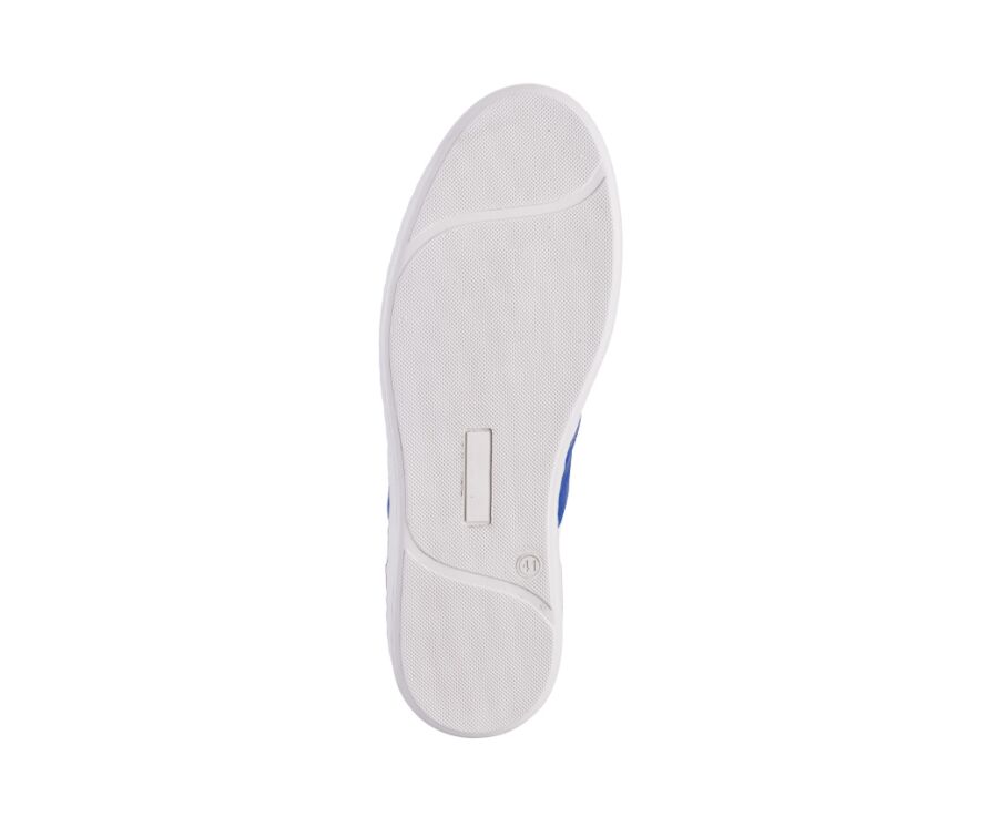 Sneakers cuir homme Blanc beige et bleu - BERRINGA