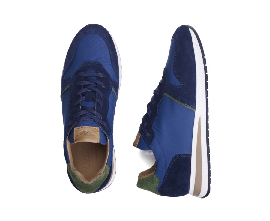 Sneakers homme Velours Navy et Vert - MURTOA