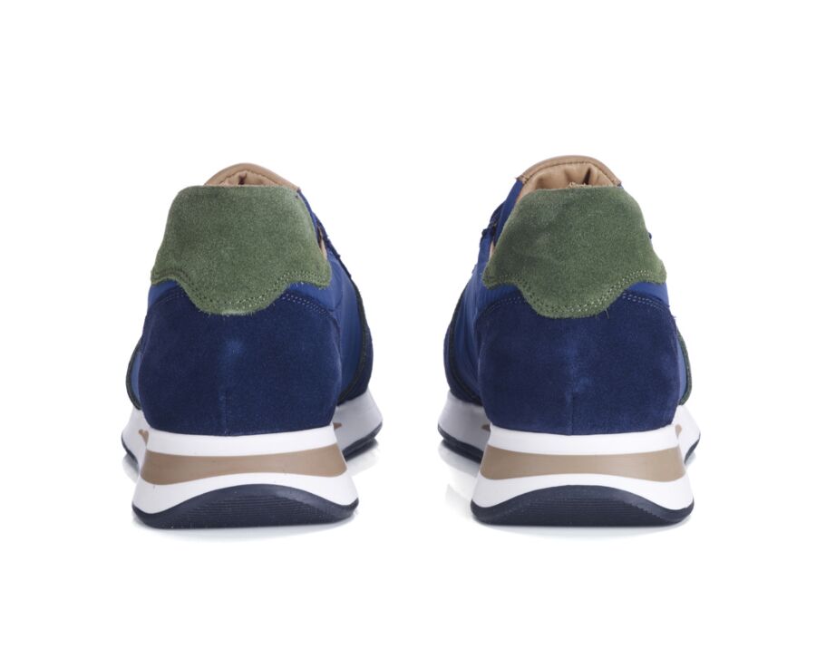 Sneakers homme Velours Navy et Vert - MURTOA