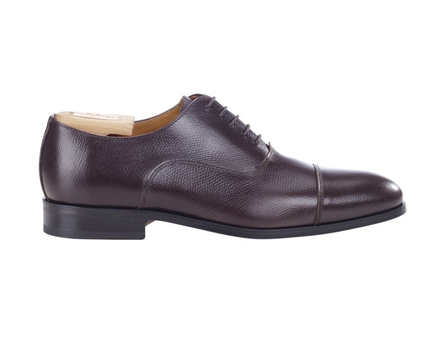 Richelieu Homme en Cuir Grainé Chocolat - RICKFORD