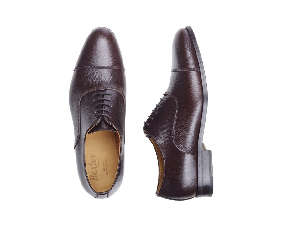 Richelieu Homme en Cuir Grainé Chocolat - RICKFORD