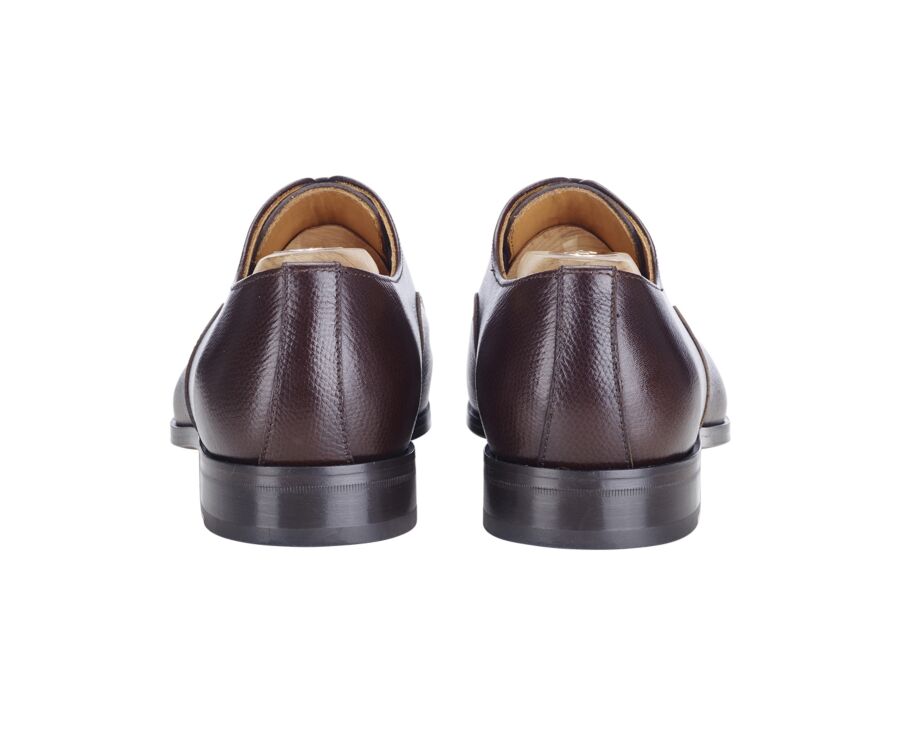 Richelieu Homme en Cuir Grainé Chocolat - RICKFORD