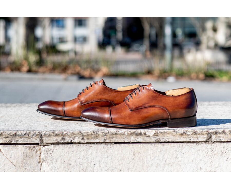 Derbies homme Cognac patiné - GARSTON