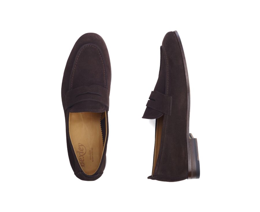 Mocassin homme Velours Brun - CEVIO
