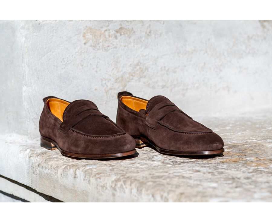 Mocassin homme Velours Brun - CEVIO