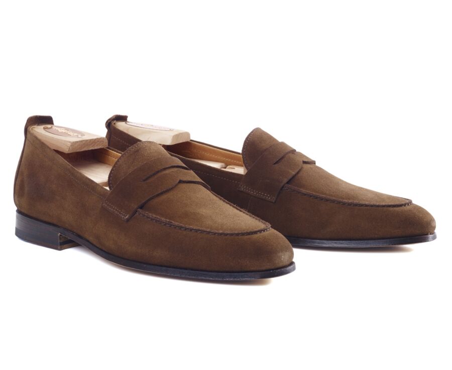 Mocassin homme Velours Havane - CEVIO