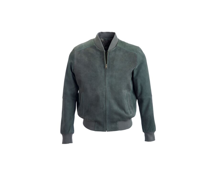 Blouson homme cuir Vert foncé - SEAN II