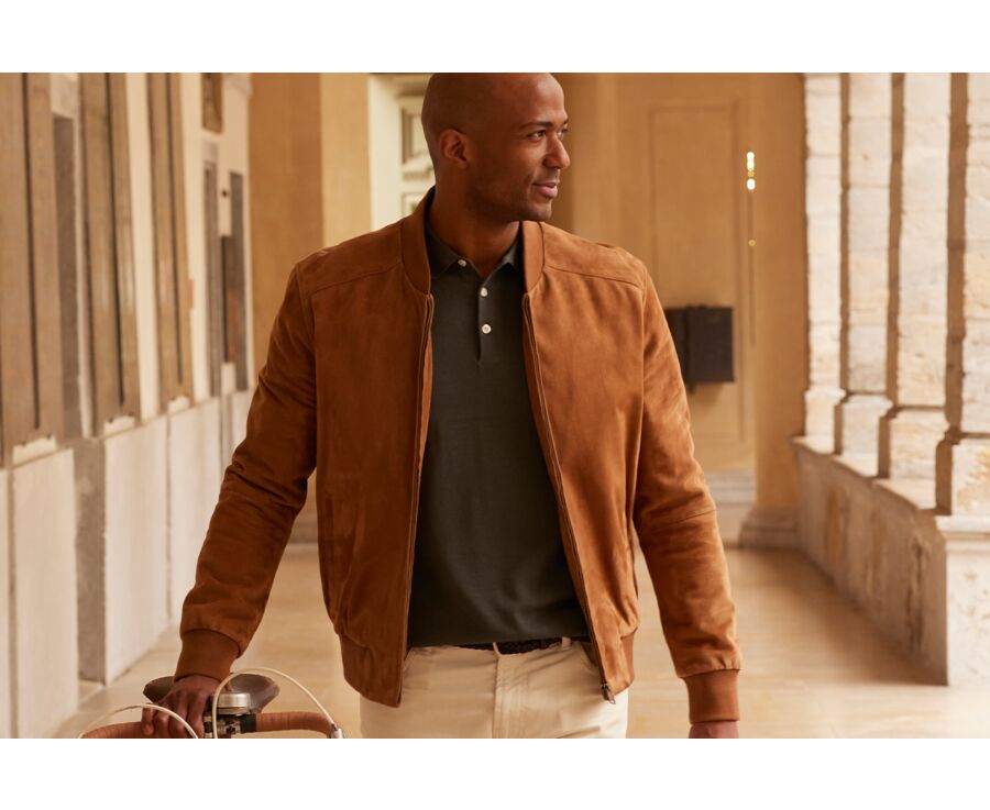 Blouson homme cuir Caramel - SEAN